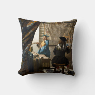 Johannes Vermeer - The Allegory of Painting Throw Pillow