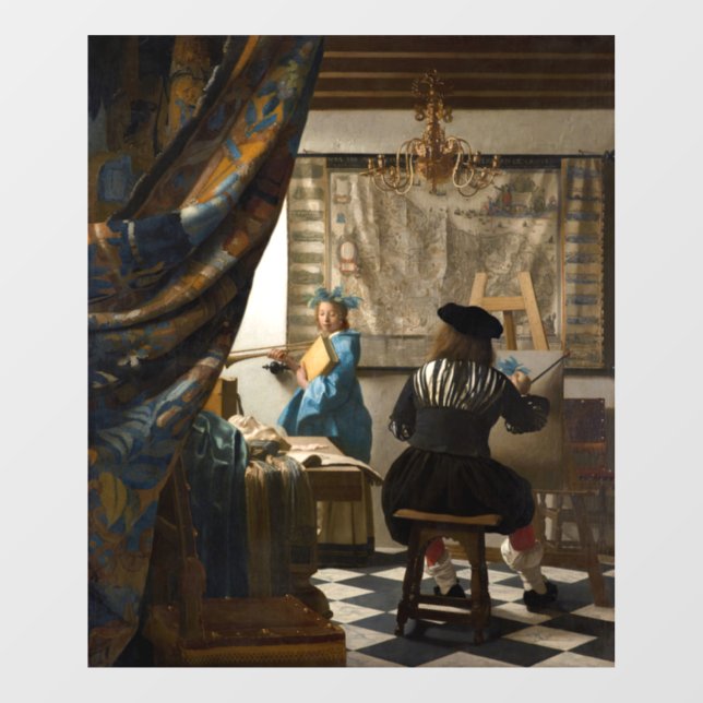 Johannes Vermeer - The Allegory of Painting Window Cling (Sheet)