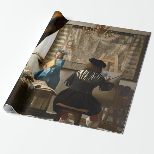 Johannes Vermeer - The Allegory of Painting Wrapping Paper (Unrolled)