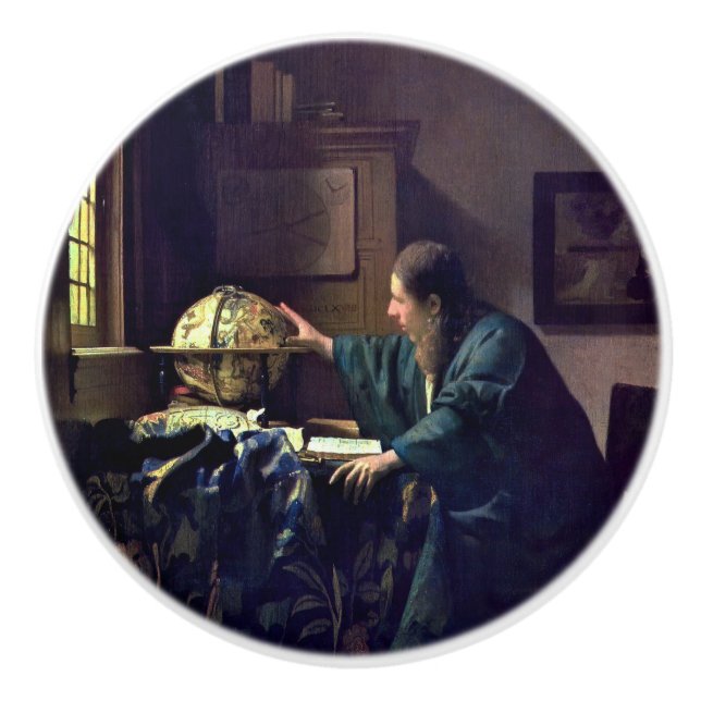 Johannes Vermeer - The Astronomer Ceramic Knob (Front)