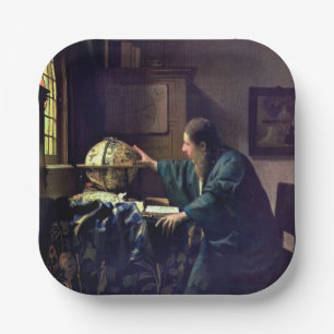 Johannes Vermeer - The Astronomer Paper Plate