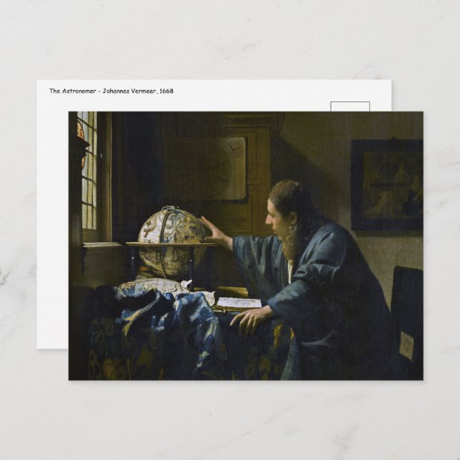 Johannes Vermeer - The Astronomer Postcard (Front/Back)