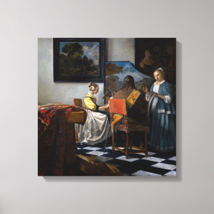 Johannes Vermeer - The Concert Canvas Print