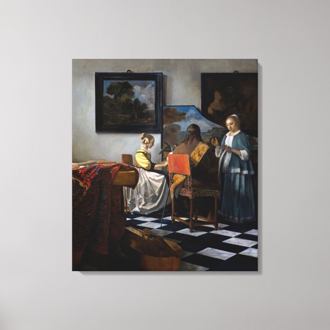 Johannes Vermeer - The Concert Canvas Print (Front)