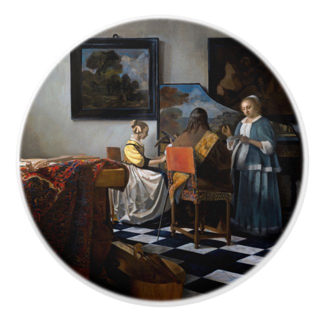 Johannes Vermeer - The Concert Ceramic Knob (Front)