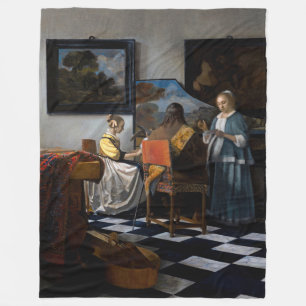 Johannes Vermeer - The Concert Fleece Blanket