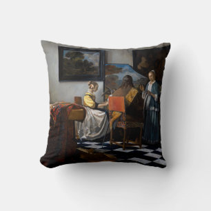 Johannes Vermeer - The Concert Throw Pillow