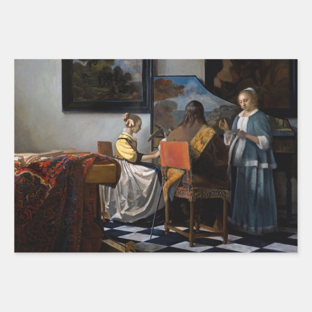 Johannes Vermeer - The Concert Wrapping Paper Sheet (Front)