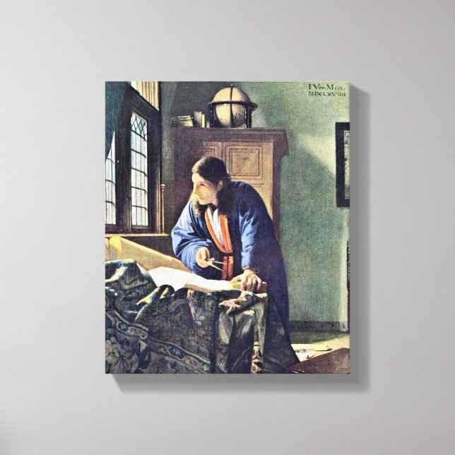 Johannes Vermeer - The Geographer Canvas Print (Front)