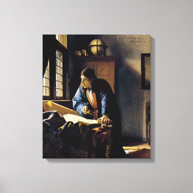 Johannes Vermeer - The Geographer Canvas Print (Front)