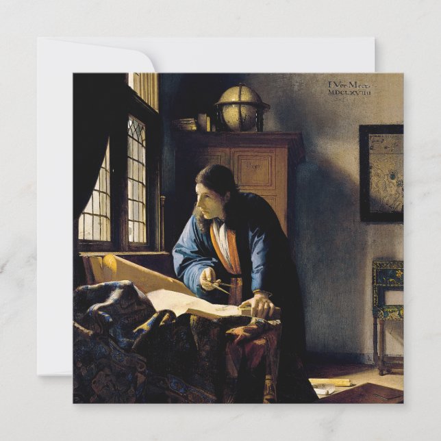 Johannes Vermeer - The Geographer Invitation (Front)