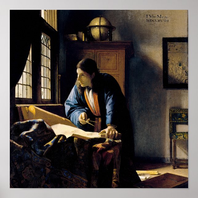 Johannes Vermeer - The Geographer Poster (Front)