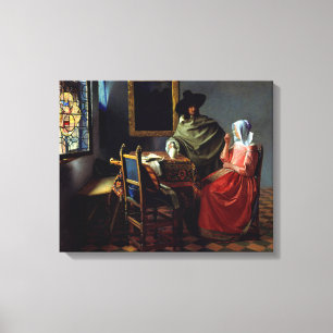 Johannes Vermeer - The Glass of Wine Canvas Print