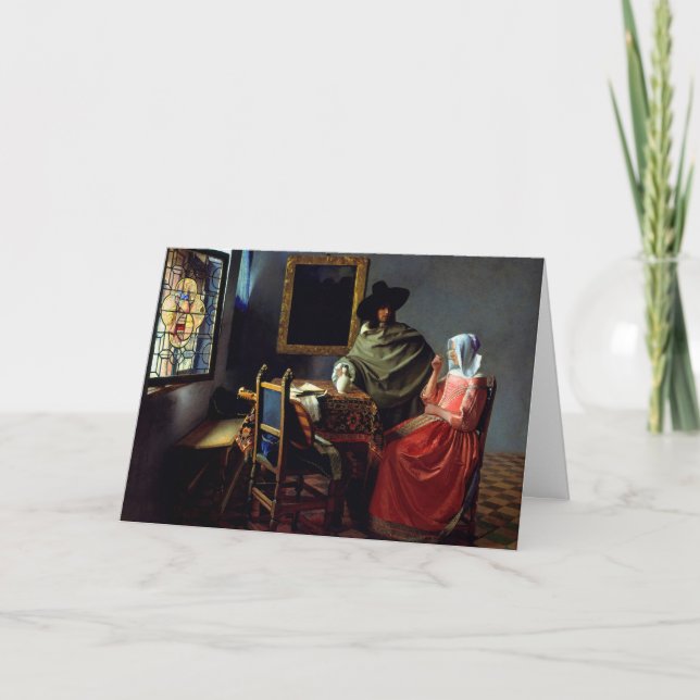 Johannes Vermeer - The Glass of Wine Card (Front)