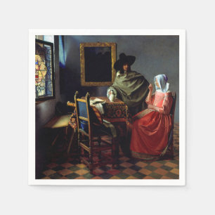Johannes Vermeer - The Glass of Wine Napkin