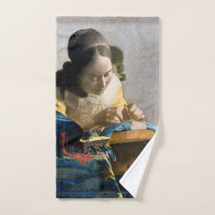 Johannes Vermeer - The Lacemaker Bath Towel Set
