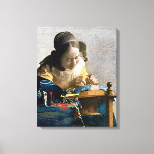 Johannes Vermeer - The Lacemaker Canvas Print