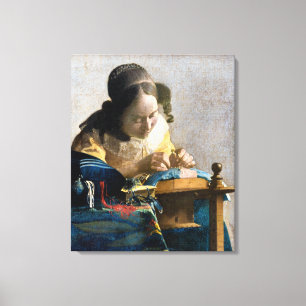 Johannes Vermeer - The Lacemaker Canvas Print