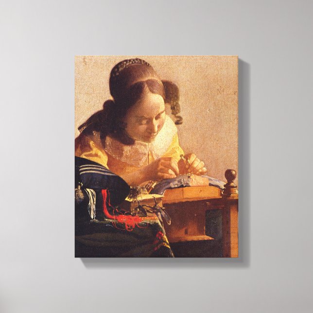 Johannes Vermeer - The Lacemaker Canvas Print (Front)