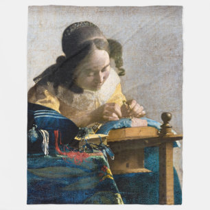Johannes Vermeer - The Lacemaker Fleece Blanket