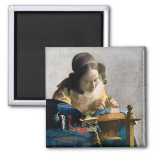 Johannes Vermeer - The Lacemaker Magnet