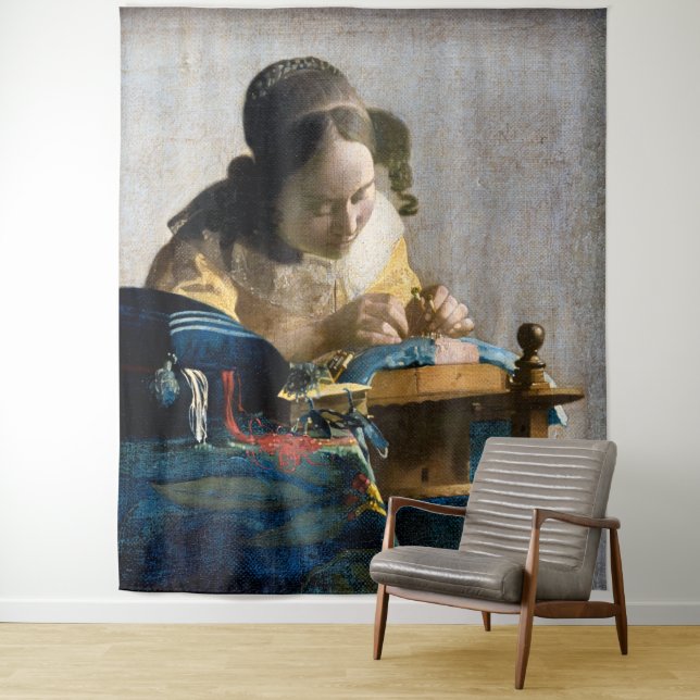 Johannes Vermeer - The Lacemaker Tapestry (In Situ)