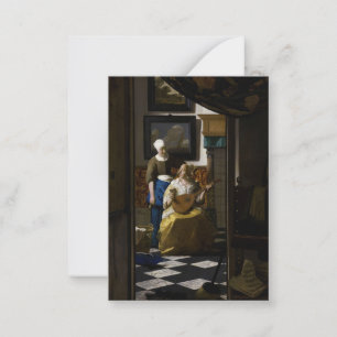 Johannes Vermeer - The Love Letter Card