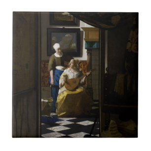 Johannes Vermeer - The Love Letter Tile
