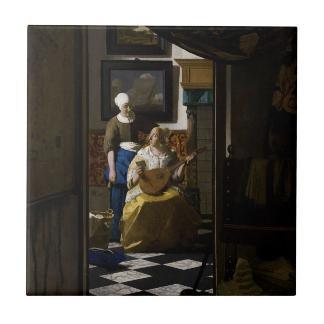 Johannes Vermeer - The Love Letter Tile (Front)