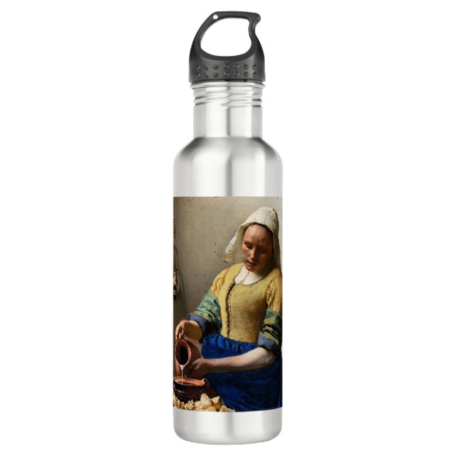 Johannes Vermeer - The Milkmaid 710 Ml Water Bottle (Front)