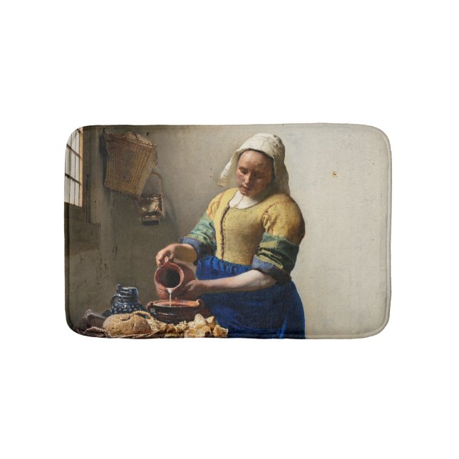 Johannes Vermeer - The Milkmaid Bath Mat (Front)