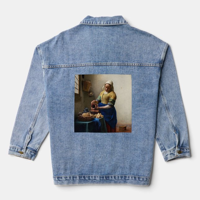 Johannes Vermeer - The Milkmaid Denim Jacket (Back)