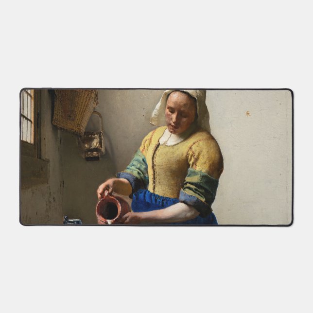 Johannes Vermeer - The Milkmaid Desk Mat (Front)