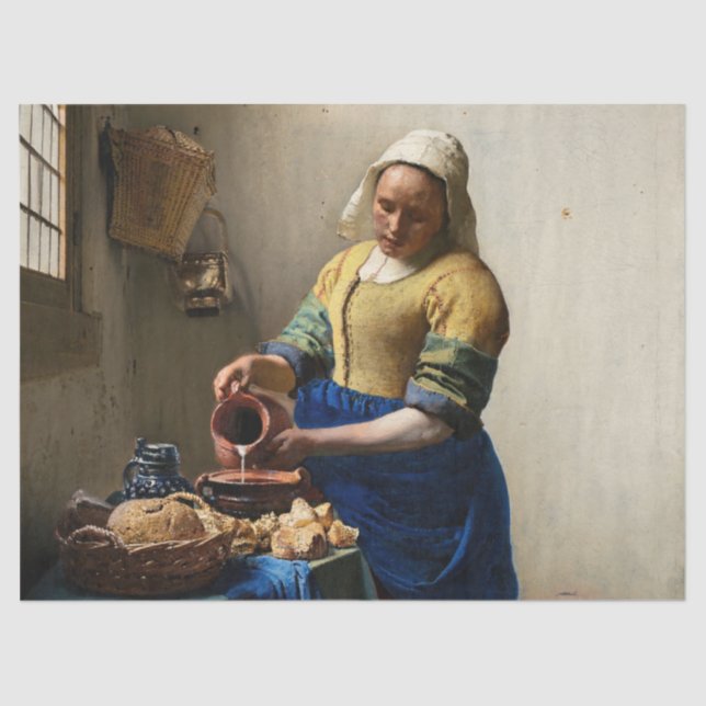 Johannes Vermeer - The Milkmaid Tissue Paper (Front)
