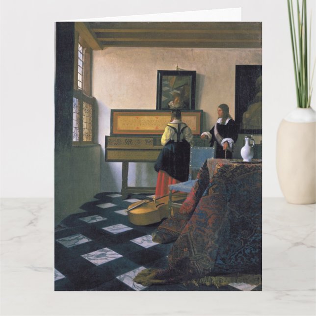 Johannes Vermeer, van Delft, The Music Lesson Card (Front)
