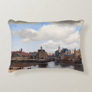 Johannes Vermeer - View of Delft Accent Pillow