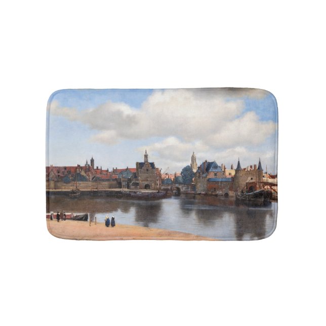 Johannes Vermeer - View of Delft Bath Mat (Front)