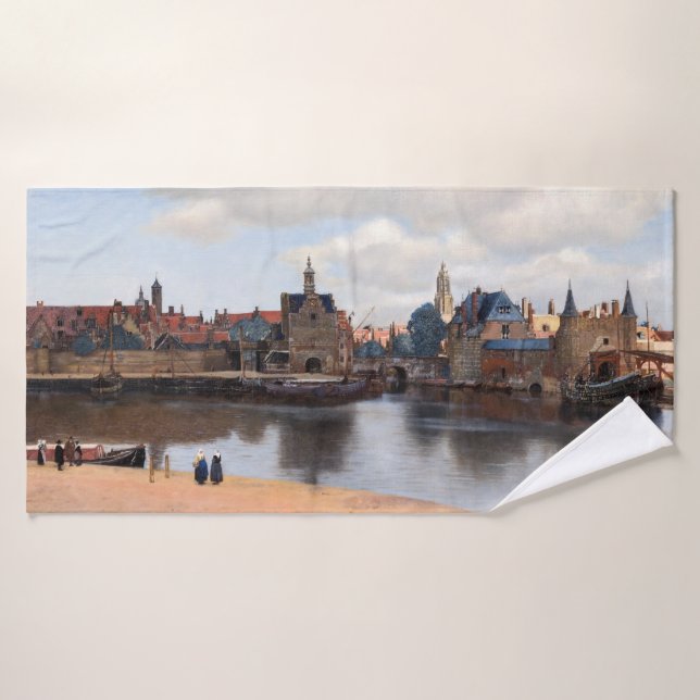Johannes Vermeer - View of Delft Bath Towel Set (Bath Towel)