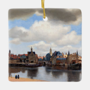 Johannes Vermeer - View of Delft Ceramic Ornament