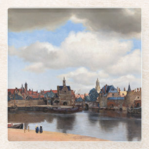 Johannes Vermeer - View of Delft Glass Coaster