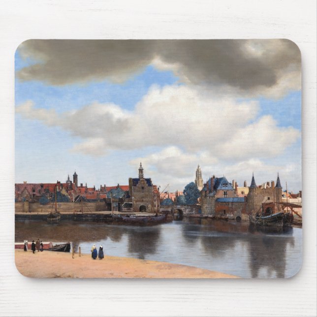 Johannes Vermeer - View of Delft Mouse Pad (Front)