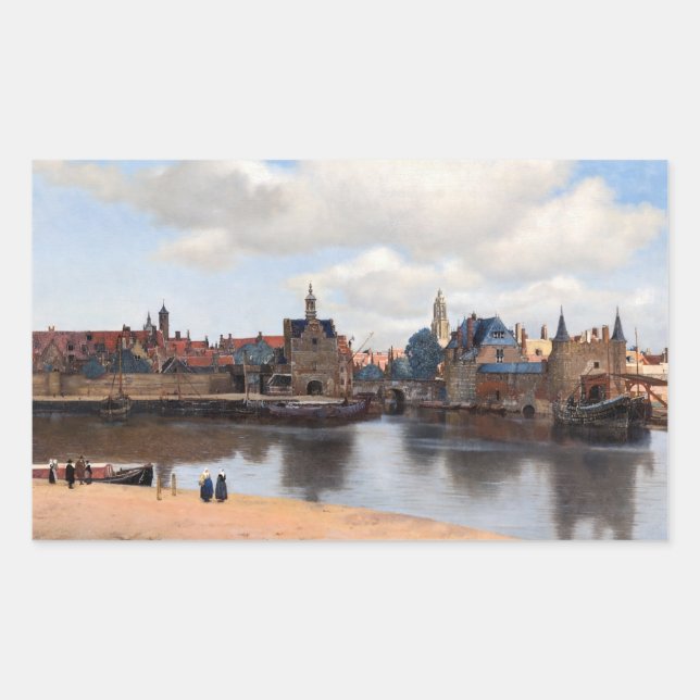 Johannes Vermeer - View of Delft Sticker (Front)