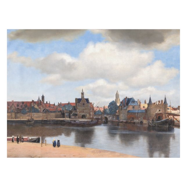 Johannes Vermeer - View of Delft Tablecloth (Front (Horizontal))