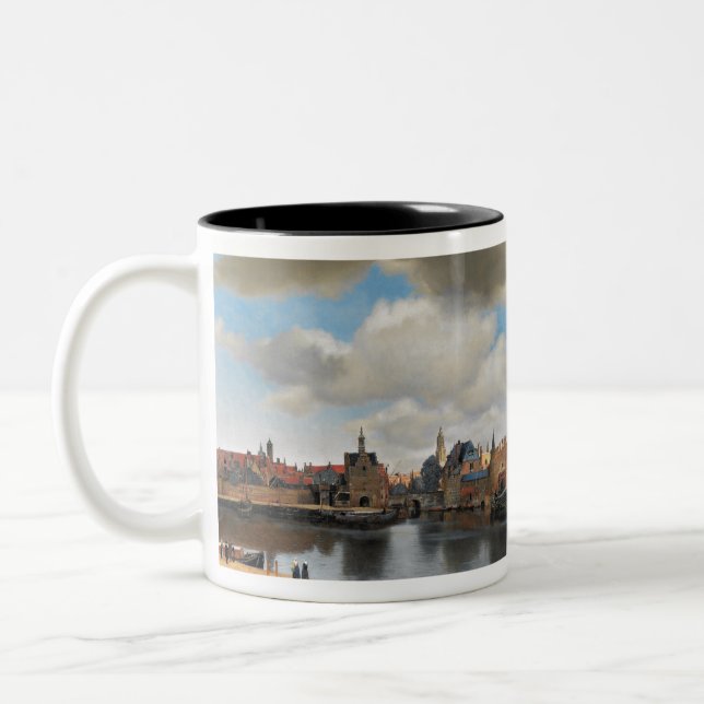 Johannes Vermeer View of Delft Two-Tone Coffee Mug (Left)