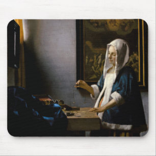 Johannes Vermeer - Woman Holding a Balance Mouse Pad