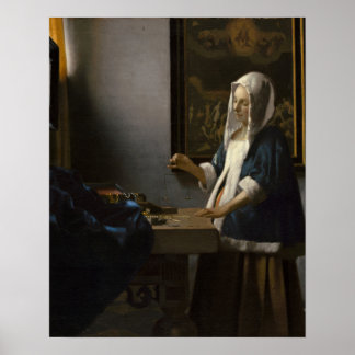 Johannes Vermeer, Woman Holding a Balance Poster