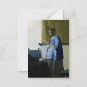 Johannes Vermeer - Woman in Blue Reading a Letter Card