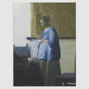 Johannes Vermeer - Woman in Blue Reading a Letter Tissue Paper