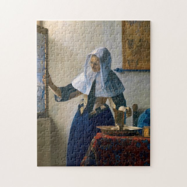 Johannes Vermeer - Woman with a Water Pitcher Jigsaw Puzzle (Vertical)