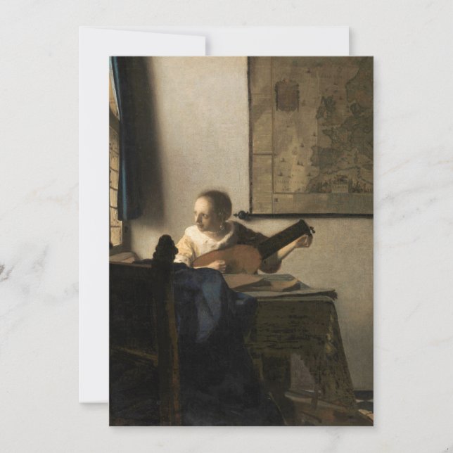 Johannes Vermeer - Young Woman with a Lute Invitation (Front)
